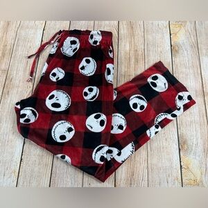 The Nightmare Before Christmas Fleece Pajama Sleep Pants Size XL Red Black
